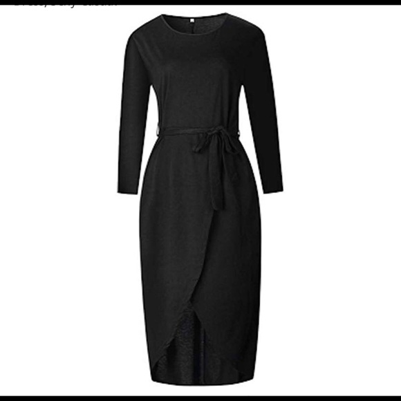 Pleated Slit Evening Cocktail Maxi Dress - Picture 3 of 6